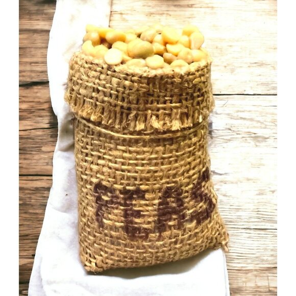 Pea Garden Refrigerator Magnet Vintage Burlap Sack of Peas Vegetables - Picture 1 of 8